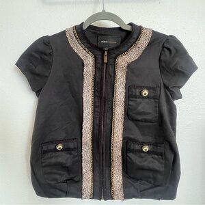 BCBGMaxAzria Black Short Sleeve Jacket